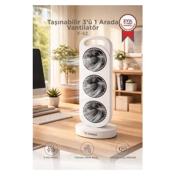 Torima F-52 Kule Tipi Masaüstü Vantilatör - Görsel 7