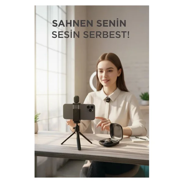 Torima WM-02 Kablosuz Yaka Mikrofonu - Görsel 4
