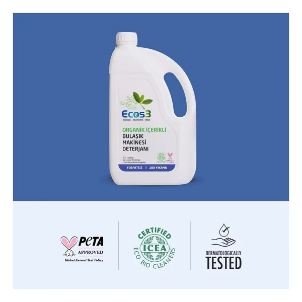 Ecos3 Organik 2500 Ml Bulaşık Makinesi Jeli - Görsel 2