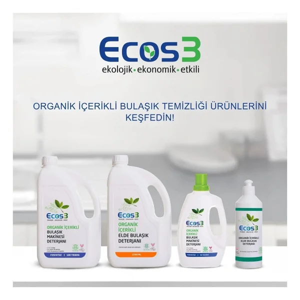 Ecos3 Organik 2500 Ml Bulaşık Makinesi Jeli - Görsel 3