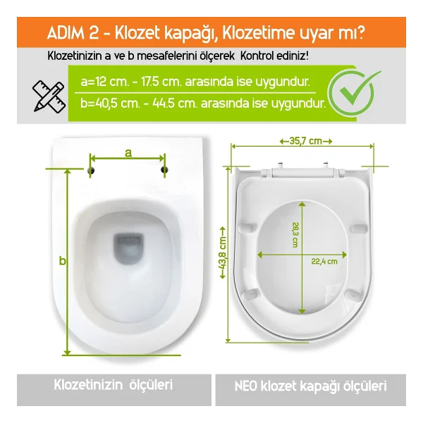Aqua Bagno Diomand Yavaş Kapanan Klozet Kapağı - Görsel 5