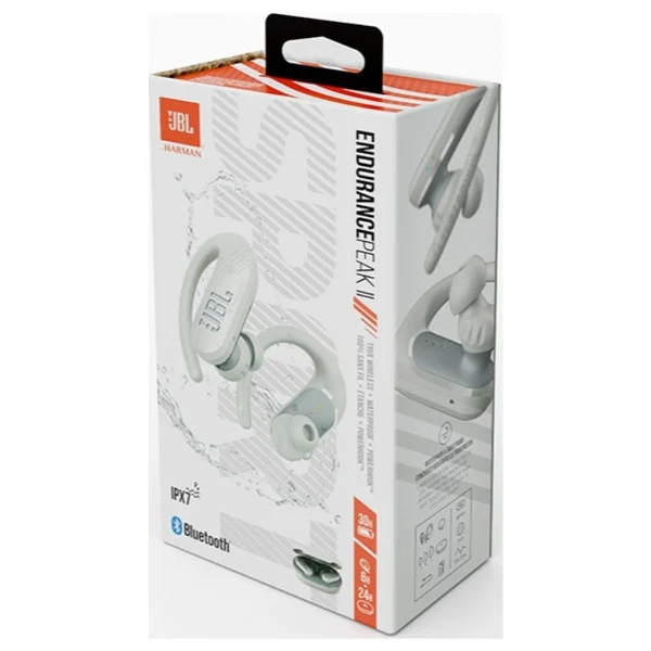 JBL Endurance Peak 2 TWS Kulak İçi Bluetooth Kulaklık Beyaz - Görsel 9