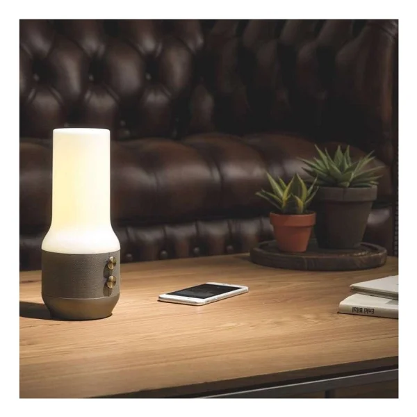 Lexon Terrace Altın Lamba Powerbank Bluetooth Hoparlör - Görsel 9