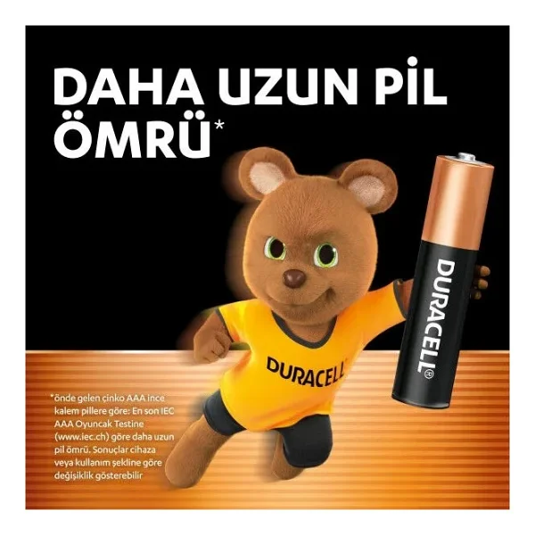 Duracell LR03/MN2400 20'li Alkalin AAA İnce Kalem Pil - Görsel 2
