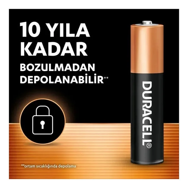 Duracell LR03/MN2400 20'li Alkalin AAA İnce Kalem Pil - Görsel 3