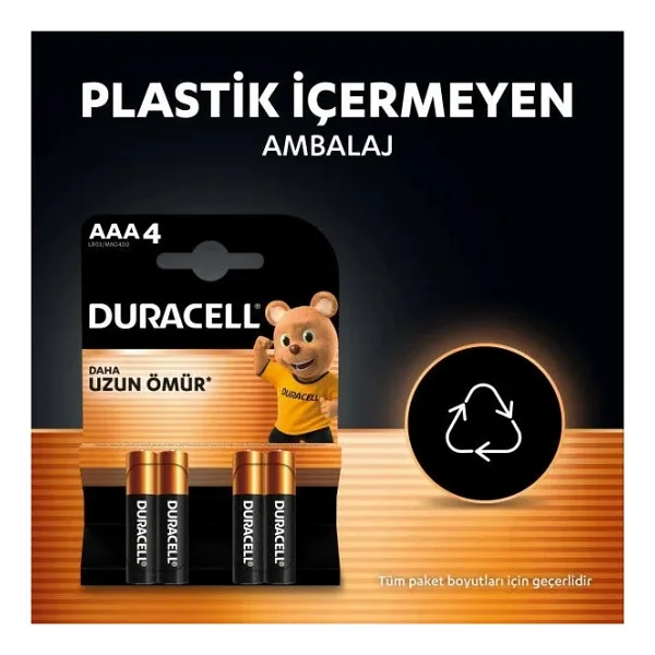 Duracell LR03/MN2400 20'li Alkalin AAA İnce Kalem Pil - Görsel 5