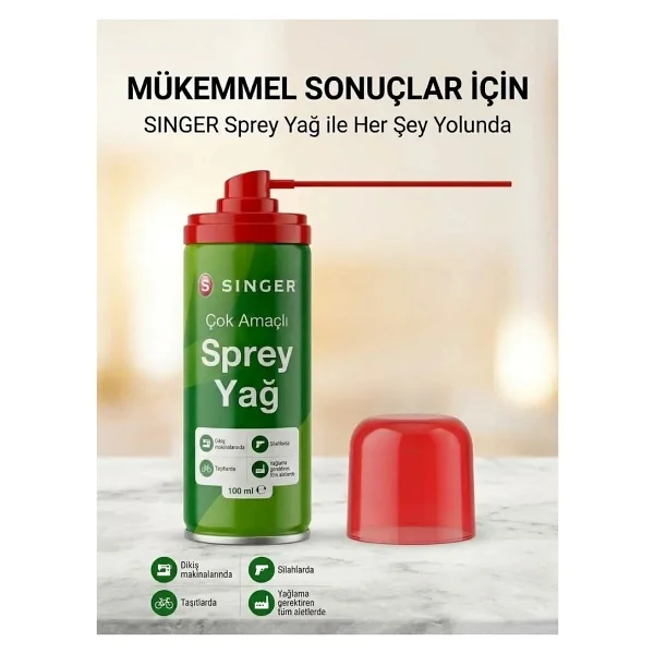 Singer Çok Amaçlı 100 ml Sprey Yağ - Görsel 3