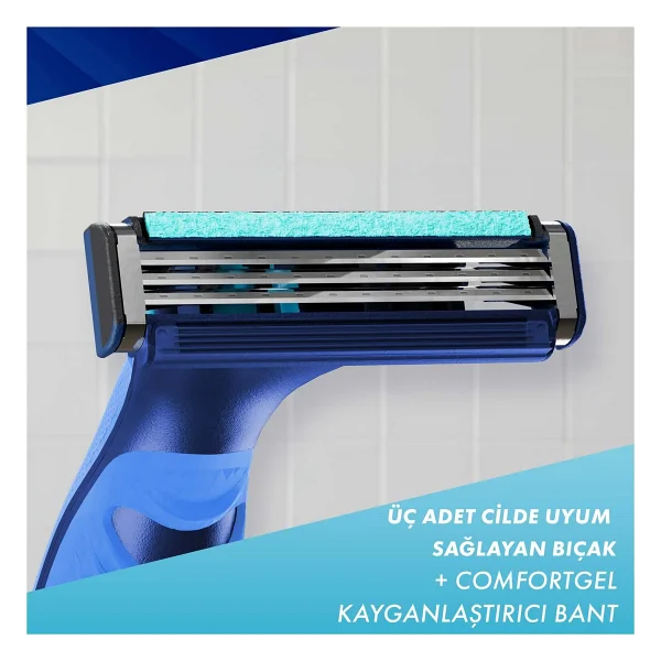 Gillette Sensor3 Yedek Tıraş Bıçağı 8 Adet Konforlu ve Pürüzsüz Tıraş İçin 3 Bıçaklı Sistem - Görsel 5