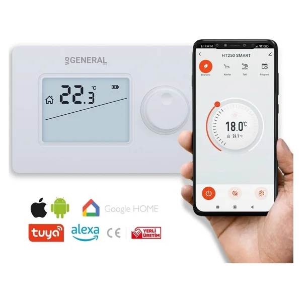 General Gaıa HT250 Rf Smart Kablosuz Dijital Oda Termostatı - Görsel 8