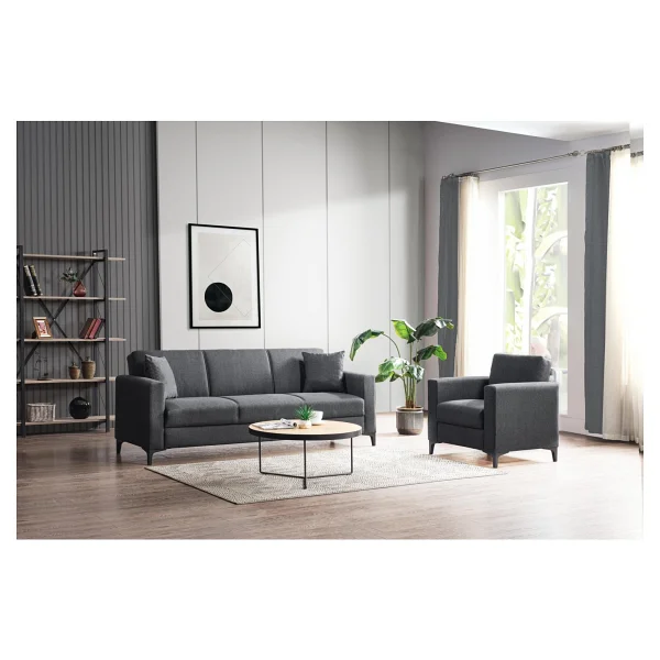 Vipa Home Oplo Tekli Kanepe Yataklı - Antrasit - Görsel 5