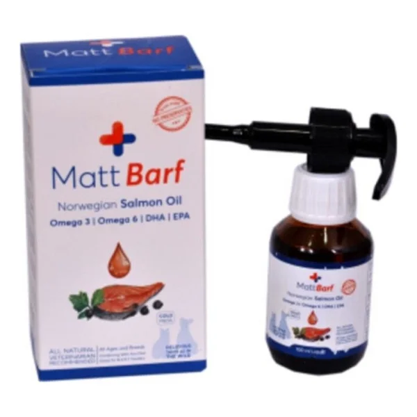 MATT BARF Kedi Ve Köpekler Için Balık Yağı 250ml Somon Yağı Omega 3-6 Yüksek Lezzet Artırıcı - Görsel 2