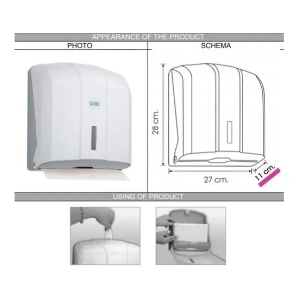 Vialli Kh300 Z Katlı 300'lü Havlu Dispenseri - Görsel 3