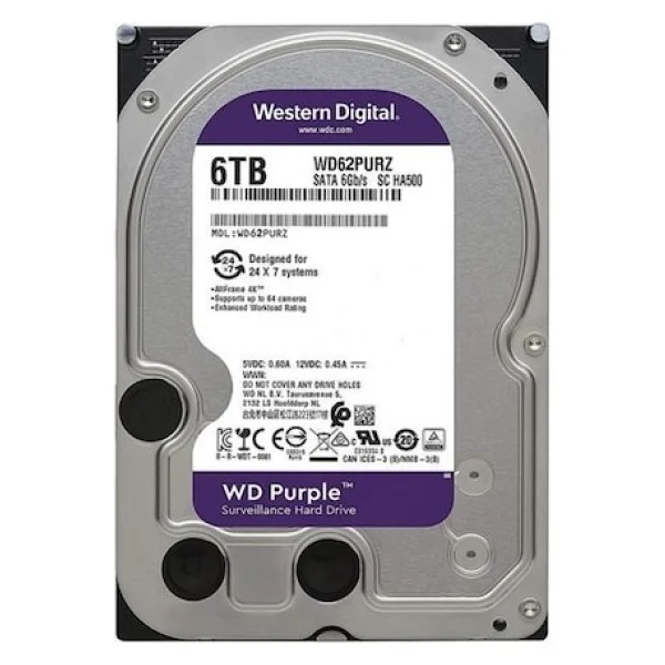 Western Digital Purple Wd62purz Sata 3.0 5400 Rpm 3.5" 6 TB Harddisk - Görsel 2