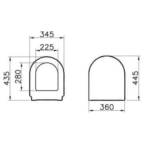 Vitra S50 72-003-311 Duroplast Klozet Kapağı - Görsel 2