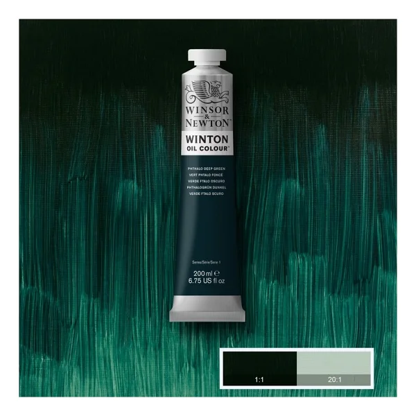Winsor & Newton Winton 200 ml 048 Phthalo Deep Green Yağlı Boya - Görsel 2