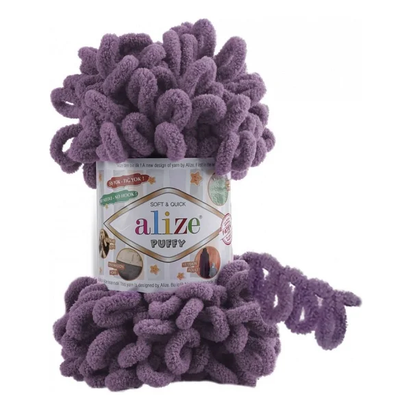 Alize Puffy Fine 100 Gr 5'li Örgü İpi 310 Bal Köpüğü - Görsel 7