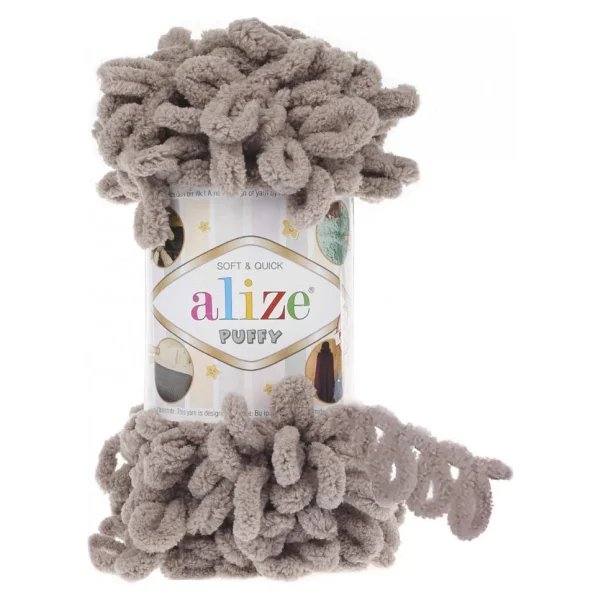 Alize Puffy Fine 100 Gr 5'li Örgü İpi 310 Bal Köpüğü - Görsel 4
