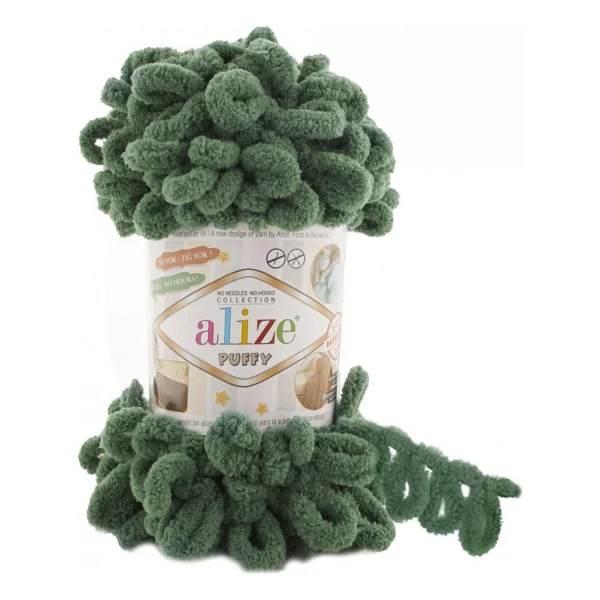 Alize Puffy Fine 100 Gr 5'li Örgü İpi 310 Bal Köpüğü - Görsel 2