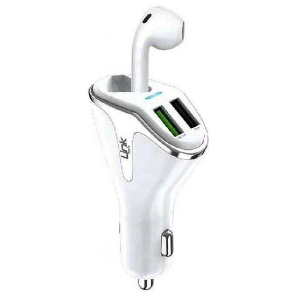 Linktech B450 Bluetooth Kulaklıklı Araç Şarj Cihazı - Görsel 3