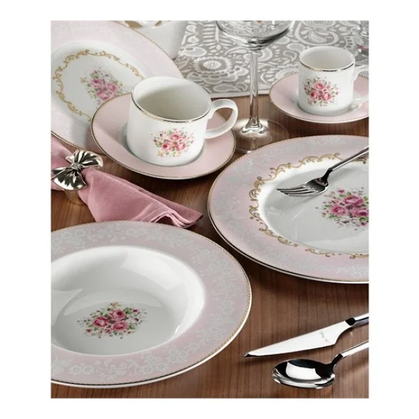 Ar-Yıldız 30029 Bone Round Porselen 84 Parça 12 Kişilik Yemek Takımı - Görsel 2