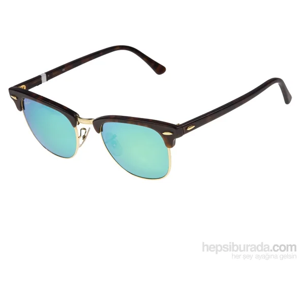Ray-Ban Clubmaster 3016 114519 Havana/Gold-Green Güneş Gözlüğü - Görsel 2