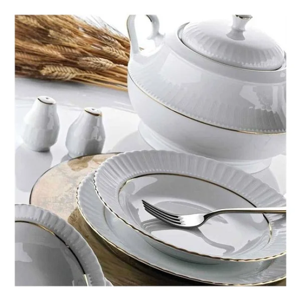 Kütahya Porselen Sedef Yaldızlı 19 Cm Yemek Tabağı 6'lı - Görsel 2