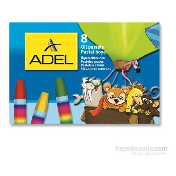 Adel Karton Kutulu 8'li Pastel Boya - Görsel 2
