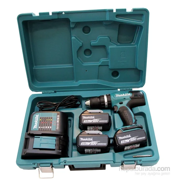 Makita Dhp453sfe3 Darbeli 3 Akülü Vidalama Makinesi - Görsel 2