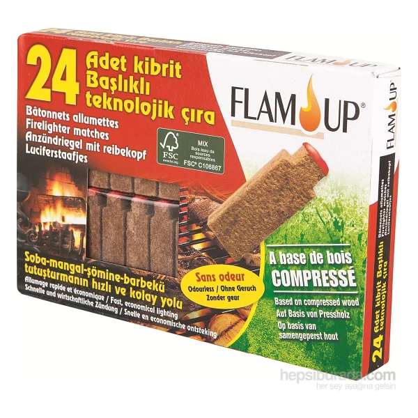 Flam Up 24'lü Kibrit Başlıklı Çıra - Görsel 2