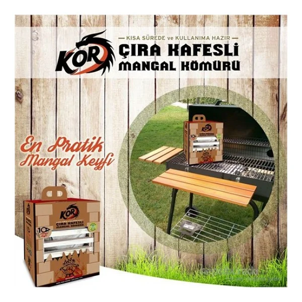 Kor Çıra Kafesli Mangal Kömürü 2 Kg - Görsel 2