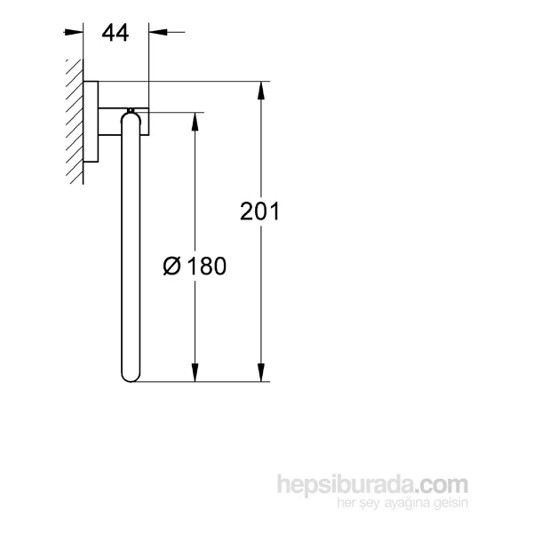 Grohe 40365001 Essentials Krom Halka Havluluk - Görsel 2