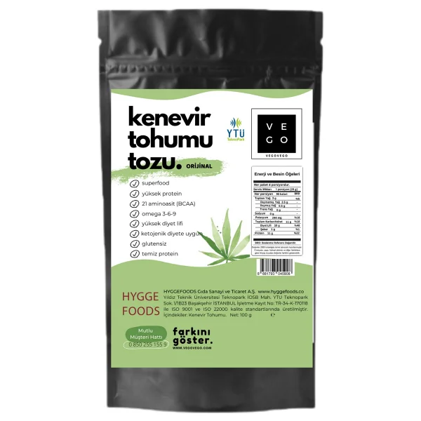 Vegovego Kenevir Kendir Tohumu Tozu - Trend Paket - 2'li Paket - Görsel 2