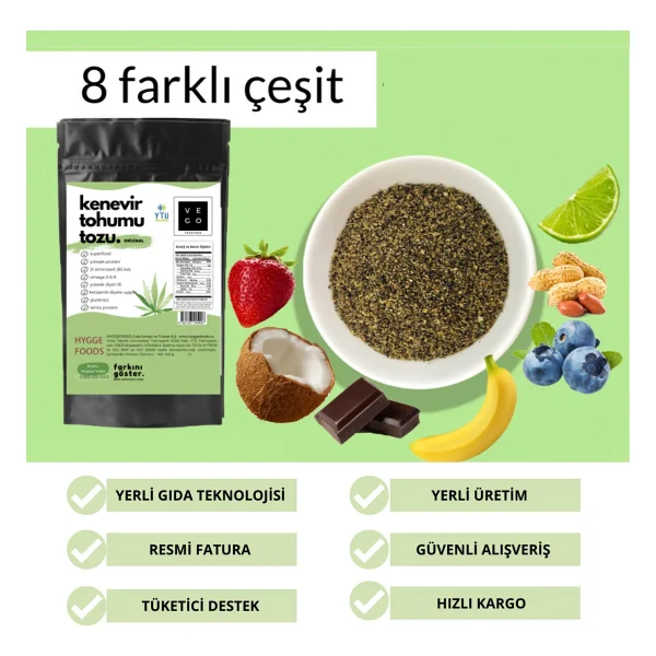 Vegovego Kenevir Kendir Tohumu Tozu - Trend Paket - 2'li Paket - Görsel 7