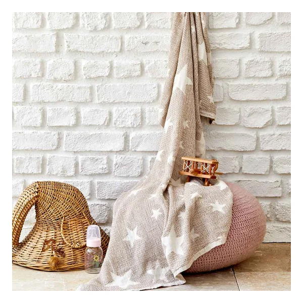Karaca Home Baby Star 80x120 Cm Gri Bebek Pikesi - Görsel 3