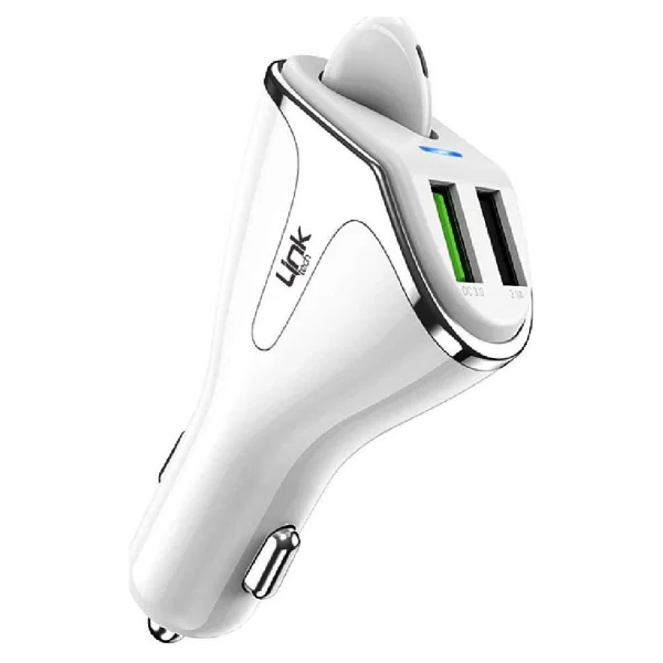 Linktech B450 Bluetooth Kulaklıklı Araç Şarj Cihazı - Görsel 4