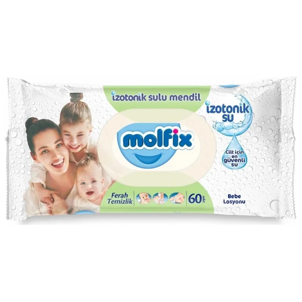 Molfix İzotonik Sulu Ferah Temizlik 60 Yaprak 36'lı Paket Islak Mendil - Görsel 4
