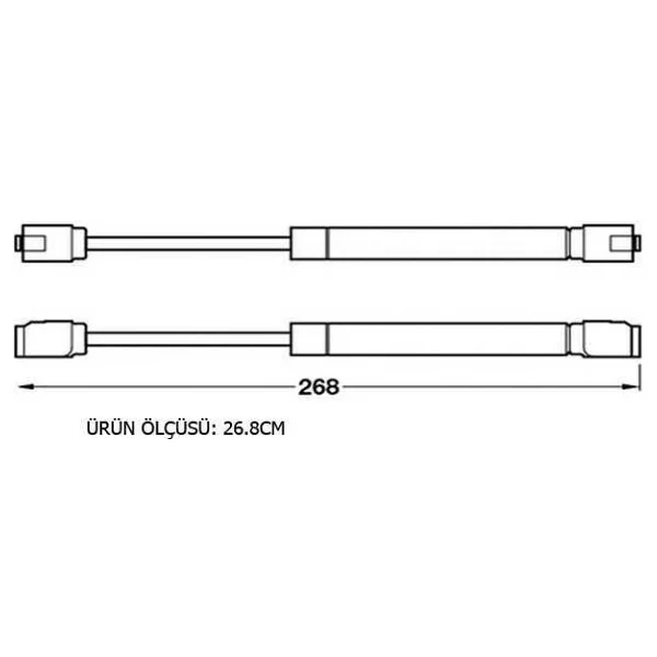 Samet Gazlı Piston 120 Newton Beyaz - Görsel 3