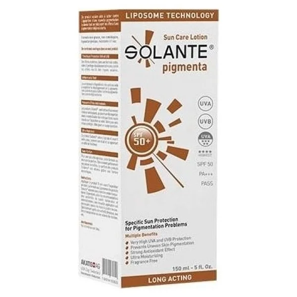 Solante Pigmenta Lekeli Ciltler İçin 150 Ml 50 Faktör Güneş Losyonu - Görsel 3