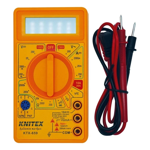 Knitex Dijital Avometre Multimetre Ölçü Aleti - Görsel 2