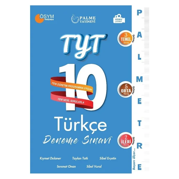 Palme Yayınevi Tyt Palmetre Türkçe 10 Deneme Sınavı - Görsel 2