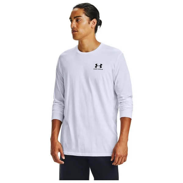 Under Armour Sportstyle Left Chest 1329585 Uzun Kollu Bisiklet Yaka Erkek Tişört - Görsel 7