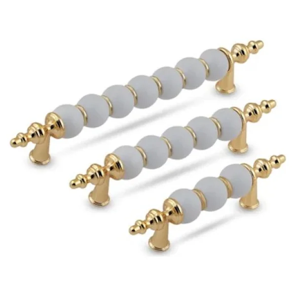 Asil Metal Polimer Modern Lüks Mobilya Dolap Çekmece Kulpları 64 Mm Altın - 96 Mm - Görsel 5