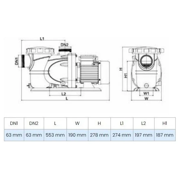 Wilo Pool 2.2m Ön Filtreli Havuz Pompası 17 Mss 27 M3/H 220 Volt - Görsel 2