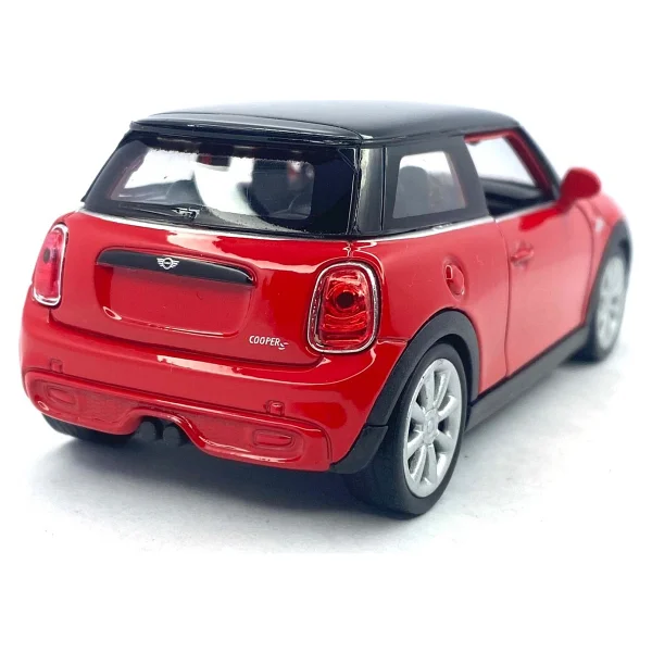 Welly Mini Cooper New Mini Hatch - Çek Bırak Oyuncak Araba , Lisanslı Model Araba 1:38 - Kırmızı - Görsel 2