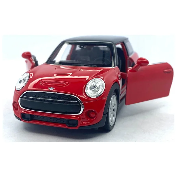 Welly Mini Cooper New Mini Hatch - Çek Bırak Oyuncak Araba , Lisanslı Model Araba 1:38 - Kırmızı - Görsel 4