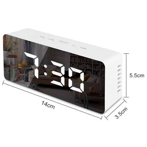 Gplus W561 Dijital LED Termometreli Aynalı Alarmlı Masa Saati - Görsel 5