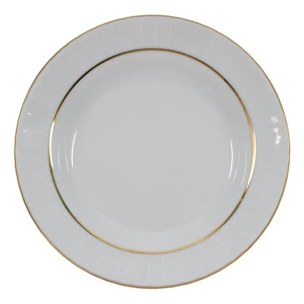 Güral Porselen Sedef 22 Cm. Çukur Yemek Tabağı Çukur Tabak 6 Adet Altın Fileli - 22 Cm - Görsel 5