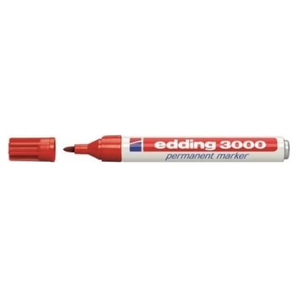 Edding 3000 Kırmızı Permanent Marker Kalem - Görsel 2
