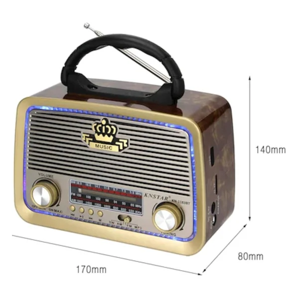 Knstar Kn-1183bt Nostaljik Radyo - Görsel 3