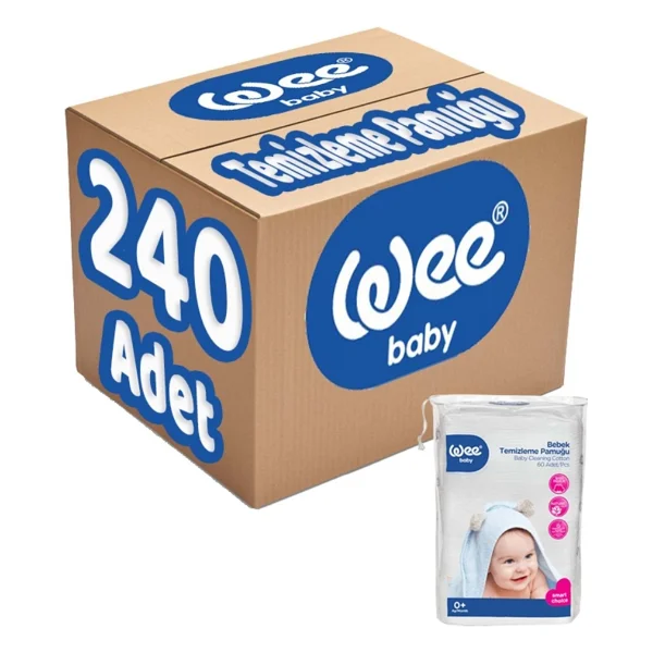 Wee Baby 60'lı 4 Adet Bebek Temizleme Pamuğu - Görsel 5